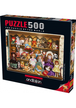 Puzzle 500 Szafa pełna pluszaków i lalek