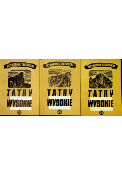 Tatry wysokie tomy od XIX do XXI
