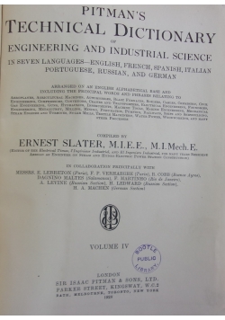 Pitman's technical dictionary, 1928 r.