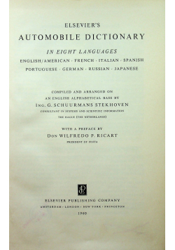 Elsevier s Automobile dictionary