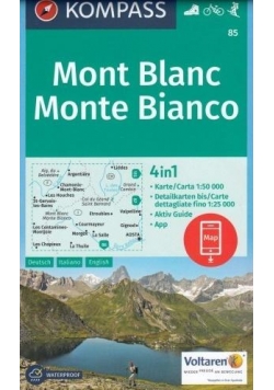 Mapa Mont Blanc 1:50 000 4w1 KOMPASS