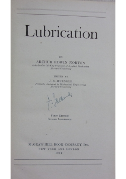 Lubrication, 1942 r.