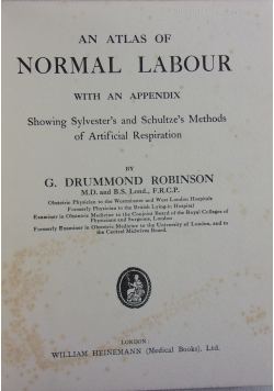 Atlas of Normal Labour, 1921 r.