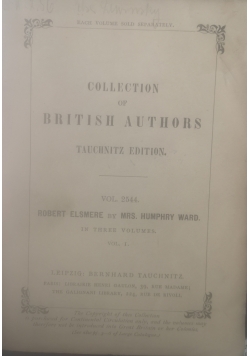 Collection of British Authors, tom I
