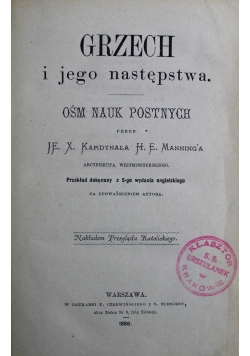 Grzech i jego następstwa 1880 r.