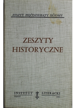 Zeszyt Pięćdziesiąty siódmy zeszyty historyczne