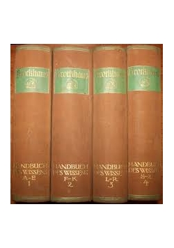 Brockhaus handbuch des wissens in vier banden, tom od I do IV, 1926r