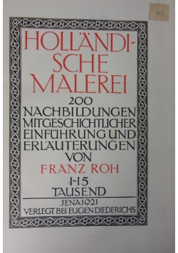 Hollandische Malerei, 1921 r.