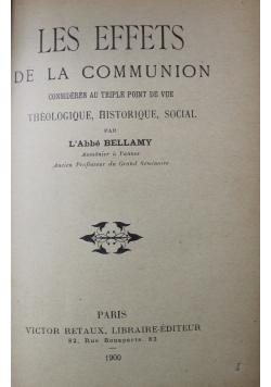 Les Effets de la Communion 1900 r.