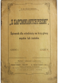 Z zapomnianych pieśni Część I około 1920 r.