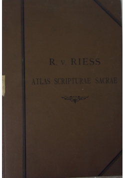 Atlas scripture sacrae, 1896 r.