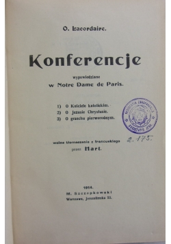 Konferencje, 1914r.