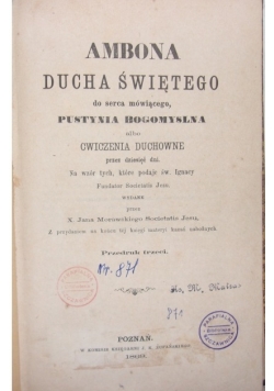 Ambona Ducha Świętego 1869 r.