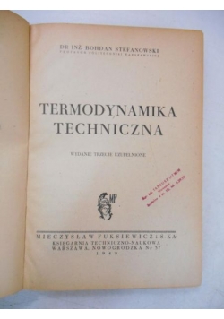 Termodynamika techniczna, 1949 s.