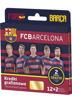Kredki grafitowe 12+2 kolory FC Barcelona ASTRA