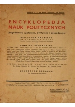 Encyklopedja nauk politycznych, 1939 r.