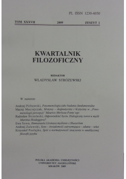 Kwartalnik Filozoficzny ,zeszyt 1
