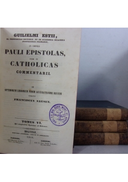 In Omnes Pauli Epistolas, Item in Catholicas Commentarii. Zestaw 4 książek, ok 1845 r.