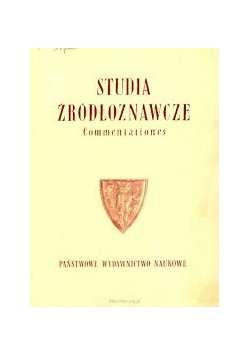 Studia źródłoznawcze XIII