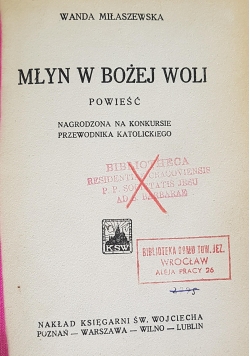 Młyn w Bożej Woli, 1930 r.