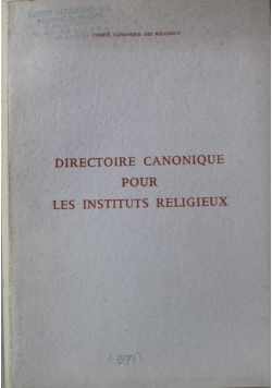 Directoire Canonique Pour Les Instituts Religieux