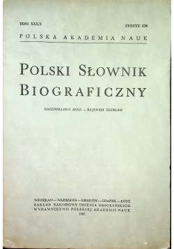 Polski Słownik Biograficzny tom 126 tom XXX/3