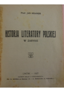 Historja literatury polskiej, 1927 r.