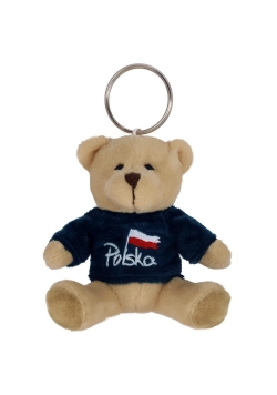 Breloczek Miś w koszulce granatowej Polska