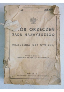 Zbiór orzeczeń Sądu Najwyższego. Orzeczenia Izby Cywilnej, 1937 r.