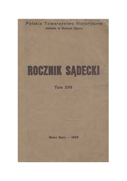 Rocznik Sądecki Tom XVII