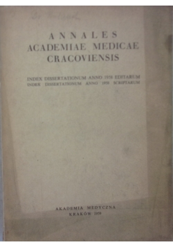 Annales Academiae Medicae Cracoviensis