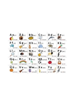 Plansze edukacyjne - alfabet języka niemieckiego