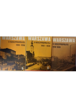 Warszawa II Rzeczypospolitej 1918-1939 , zestaw 3 książek