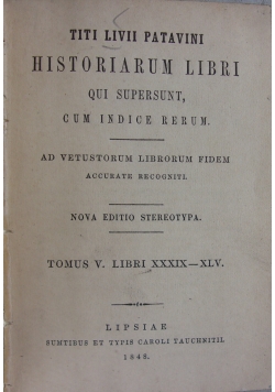 Historiarium Libri,1848 r.