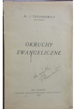 Okruchy ewangeliczne, 1923 r.