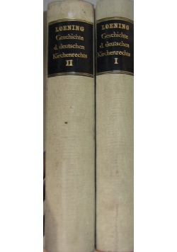 Geschichte des Deutschen Kirchenrechts, dwa tomy, rok  1878