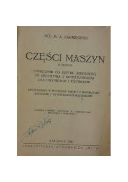 Części maszyn , 1947r.