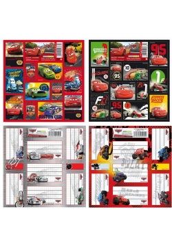 Nalepki 16x16 Cars Mix (25szt) DERFORM