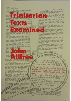 Trinitarian Texts Examined