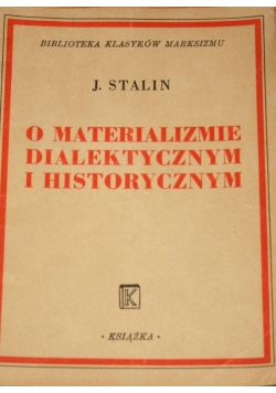 O materializmie historycznym, 1950 r.