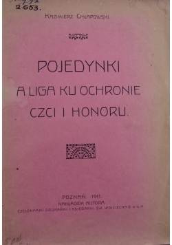 Pojedynki a liga ku ochronie czci i honoru, 1911 r.