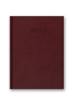 Kalendarz 2019 31T A4 książkowy tygodniowy bordowy