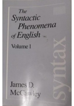 The Syntactic Phenomena of English
