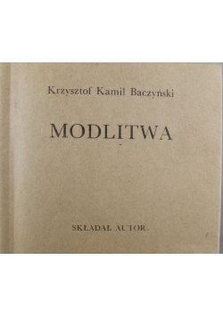 Baczyński Modlitwa 1942 r.