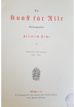 Die kunst für Alle herausgegeben, 1894r.