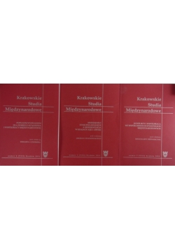 Krakowskie Studia Międzynarodowe, zestaw 3 książek