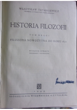 Historia Filozofii, 1949 r.