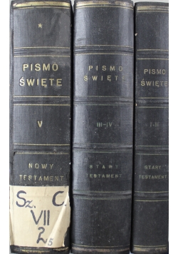 Pismo Święte 5 tomów ok 1927 r.