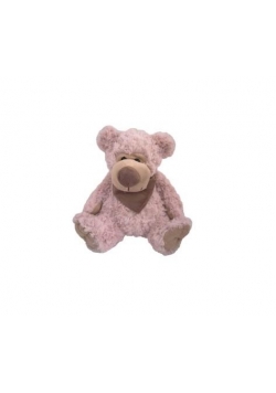 Miś Bruno z apaszką pudrowy róż 25 cm