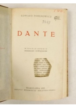 Dante, 1922 r.